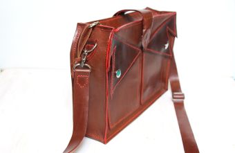 Кожаная сумка Пиджак кросс-боди авторская модель для женщин ручной работы